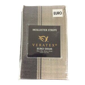 Veratex Hollister Stripe Euro Sham 26x26 Floral Damask